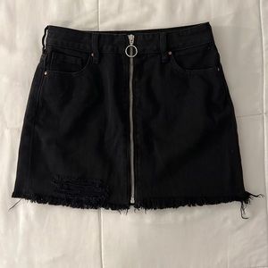 Pacsun Black Distressed Skirt